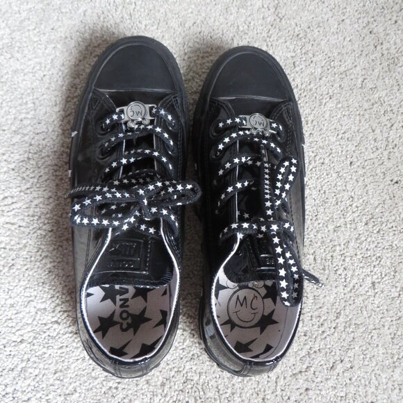 Converse&mickey mouse limited edition women/girl's black leather shoes size 5.5 - Picture 6 of 12